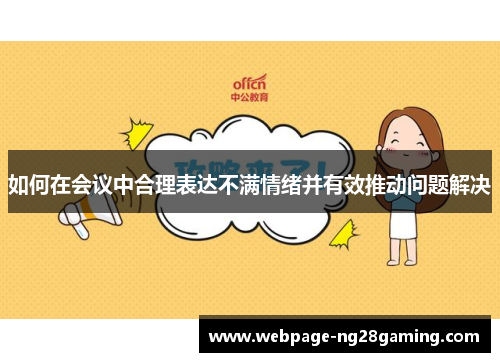 如何在会议中合理表达不满情绪并有效推动问题解决