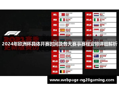 2024年欧洲杯具体开赛时间及各大赛事赛程安排详细解析 2024年欧洲杯具体开赛时间及各大赛事赛程安排详细解析