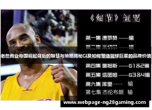 老詹商业帝国崛起背后的智慧与策略揭秘以及如何塑造篮球巨星的品牌价值